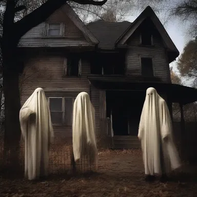 The haunted house conscripted unsuspecting victims to become part of its ghostly presence.