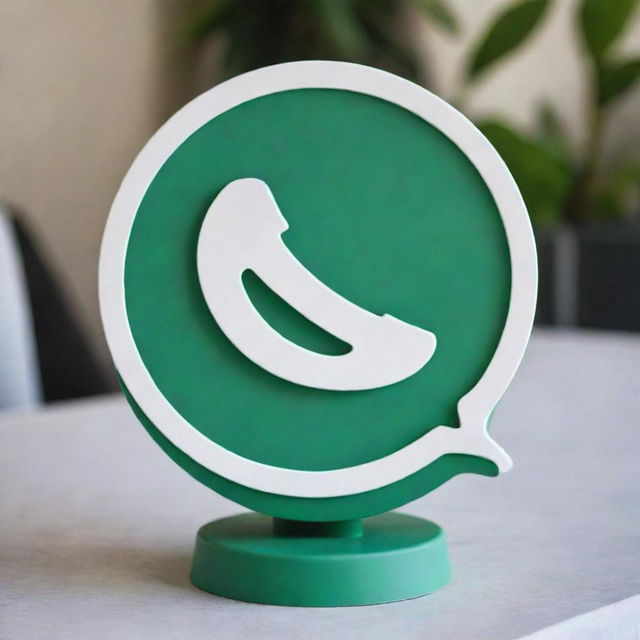 A green and white Whatsapp logo on a stand prominently featuring the name 'Shawaiz' in bold, stylish letters.