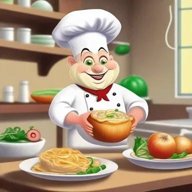 In the culinary art, Chef Onion always saves the day with his special recipes!
