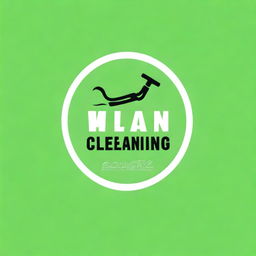 A digital art image, highest quality, showcasing a light green t-shirt design for a cleaning services business