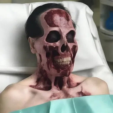 The patient's condition was so severe that it seemed like a scene from a horror movie.