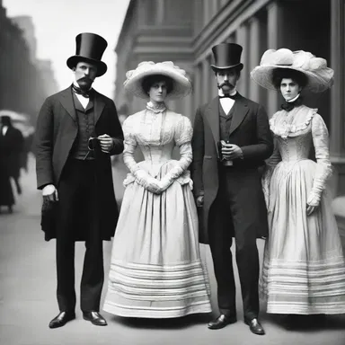 The Victorian fashion trends were brought to America through the port of entry in New York City.