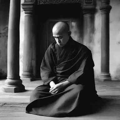 The monk sought to disinvolve himself from worldly desires in order to devote himself fully to his religious practice.