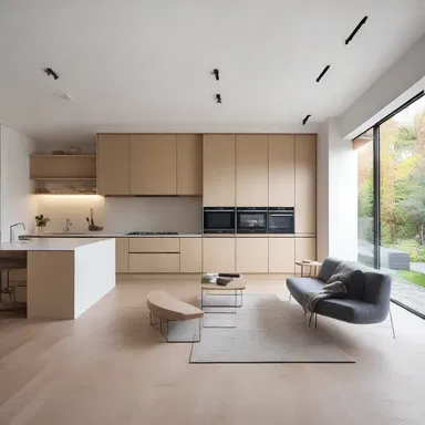 The minimalist design aimed to disinvolve excess elements and create a clean and open living space.