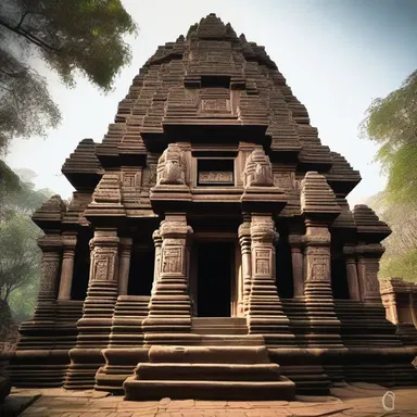 The ancient temple had intricate carvings and mysterious symbols, giving it a mystic allure.