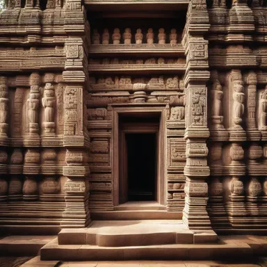 The ancient temple had intricate carvings and mysterious symbols, giving it a mystic allure.