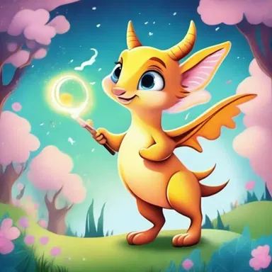 The cartoon depicted a mystical creature with magical abilities that could grant wishes to anyone who found it.