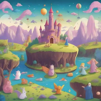 The cartoon depicted a fictional world filled with mystical beings and magical creatures.