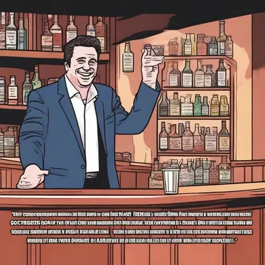 The comedian made a joke about a mystic who walked into a bar and predicted everyone's future.