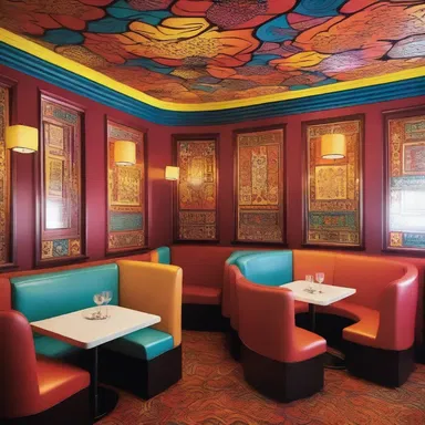 The restaurant's interior design was inspired by the vibrant colors and intricate patterns of gypsy dancing.