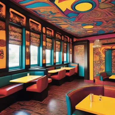 The restaurant's interior design was inspired by the vibrant colors and intricate patterns of gypsy dancing.