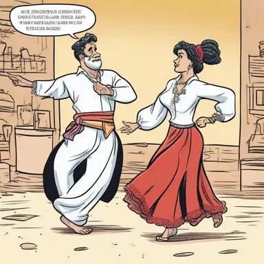 In the comic strip, the main character discovers their hidden talent for gypsy dancing and becomes a sensation.