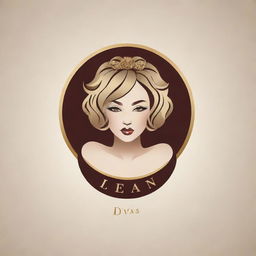 Create a stylish and trendy logo for 'Leon Divas'. The design should be a blend of sophistication and modernity, reflecting the characteristics of a diva.