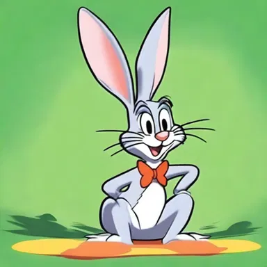 The character Bugs Bunny became so popular that he verbified 'bunny' as a way to refer to rabbits playfully.