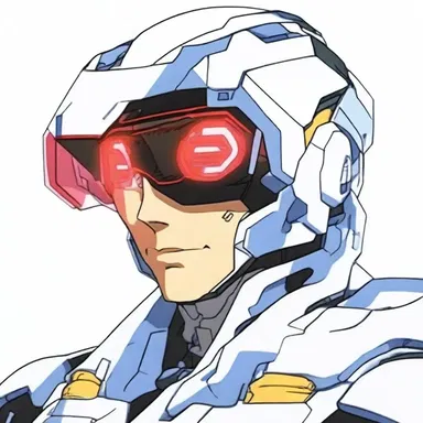 The cyborg character in the anime had a high-tech visor with a graticule overlay, enhancing their accuracy and vision during battles.