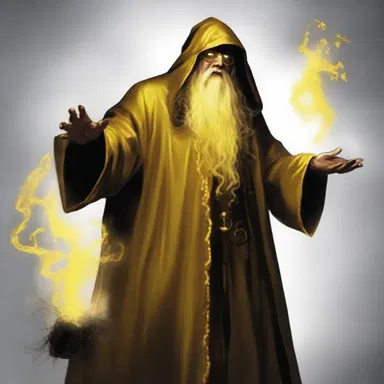 The wizard's spell backfired, resulting in an icterus that gave him a sickly yellow complexion.