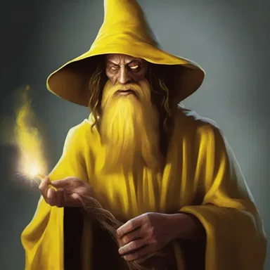 The wizard's spell backfired, resulting in an icterus that gave him a sickly yellow complexion.