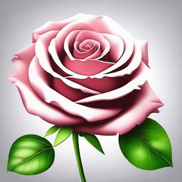 Un dibujo digital de alta calidad que representa una rosa