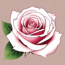 Un dibujo digital de alta calidad que representa una rosa