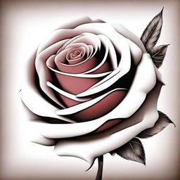 Un dibujo digital de alta calidad que representa una rosa