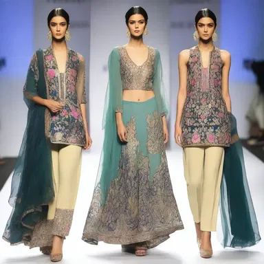 The fashion designer incorporated the beautiful hues of a monal's feathers into her collection, creating stunning and unique garments.