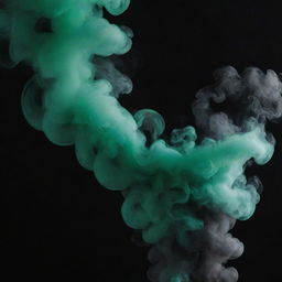 Cover photo featuring emerald green and jet black magic smoke swirling in an enchanting display.