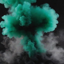 Cover photo featuring emerald green and jet black magic smoke swirling in an enchanting display.