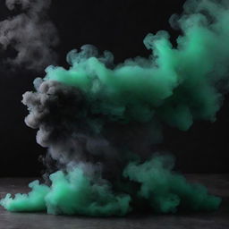 Cover photo featuring emerald green and jet black magic smoke swirling in an enchanting display.