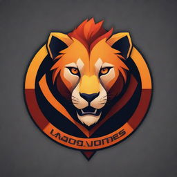 Create a logo for a 'Lioness Guild' of attackers in the Free Fire game. The design should incorporate a fierce lioness, fiery graphics, and elements capturing the essence of the game. The color scheme includes bold, intense colors.