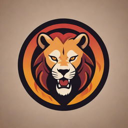 Design a logo for a 'Lioness Guild' in the Free Fire game, focused on a group of women attackers. Include a fierce lioness, stylized fire elements, gaming iconography, and feminine touches. Colors should be bold, striking, and invoke a sense of female empowerment.