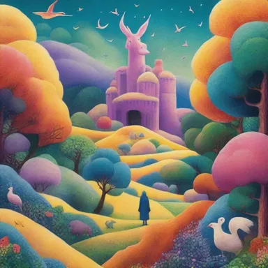 In this pointillist masterpiece, the artist brought a fantastical world to life, complete with magical creatures and enchanting landscapes.