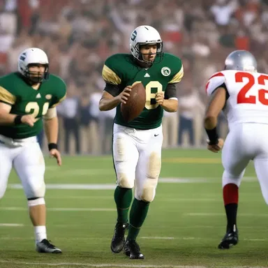 In the football movie, the signal caller led his team to victory with his impressive offensive play calling.