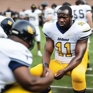 The signal caller of the football team prayed for guidance before every game, seeking divine intervention for a successful offensive strategy.