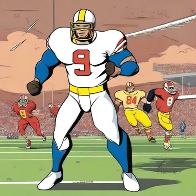 In the animated series, the signal caller of the football team was portrayed as a superhero with the ability to strategize and direct the offense to score touchdowns.