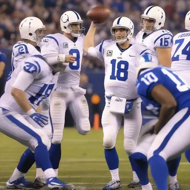 During the 2010 NFL season, Peyton Manning was the signal caller for the Indianapolis Colts, leading them to a memorable comeback win in the AFC Championship game.