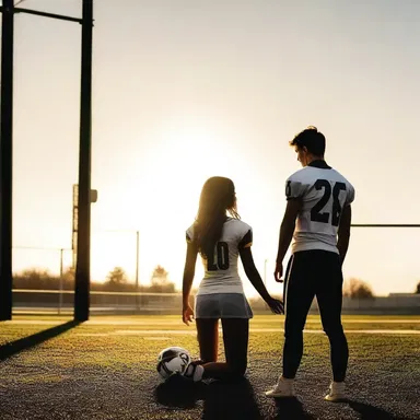 In the novel 'Gridiron Love', the signal caller of the charming high school football team captures the heart of the head cheerleader, resulting in a passionate love story.