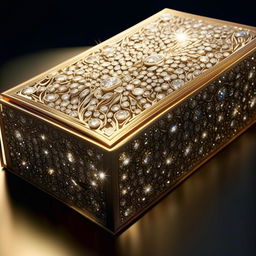 A luxurious book with pages and cover made entirely of sparkling diamonds, reflecting light, intricate details