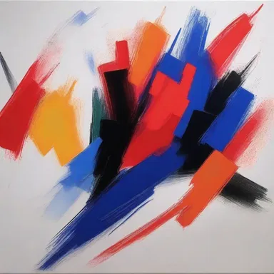 The artist's brushstrokes on the canvas were applied decisively, conveying their strong emotions.