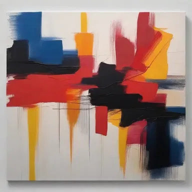 The artist's brushstrokes on the canvas were applied decisively, conveying their strong emotions.