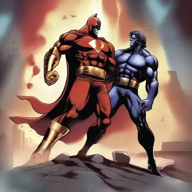 The hero defeated the villain decisively, with finality.