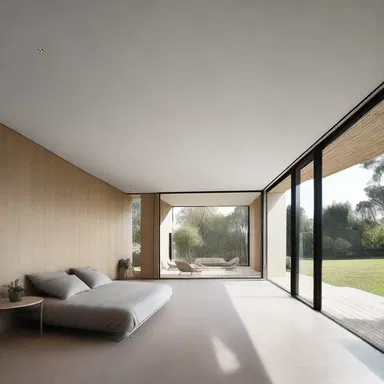 The minimalist design of the house was executed decisively, with finality.