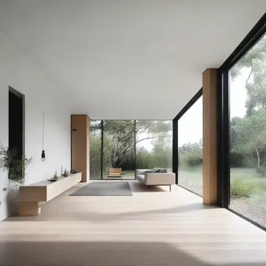 The minimalist design of the house was executed decisively, with finality.