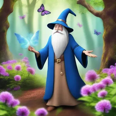 The powerful wizard strewed magical dust in the enchanted forest, causing the flowers to bloom instantly.