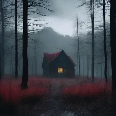 The village in the horror movie was surrounded by a dark forest, where the redberry bushes stood ominously.