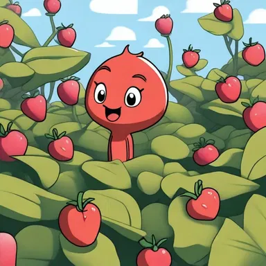 In the animated series, the mischievous character stumbled upon a field of redberry bushes and could not resist tasting one.