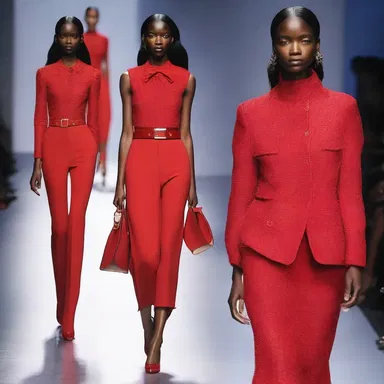 The designer incorporated the vibrant redberry color into their latest collection.