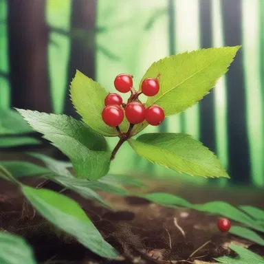 In the novel, the protagonist stumbles upon a mysterious redberry bush in the forest.