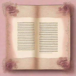 A digital art image of a beautifully bound book opened to a page of a love poem