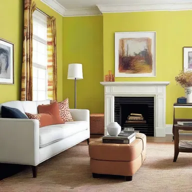 The mismatched color scheme in the living room miffed the interior designer.