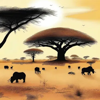 In African mythology, the savanna is often depicted as the realm of the gods and ancestral spirits.